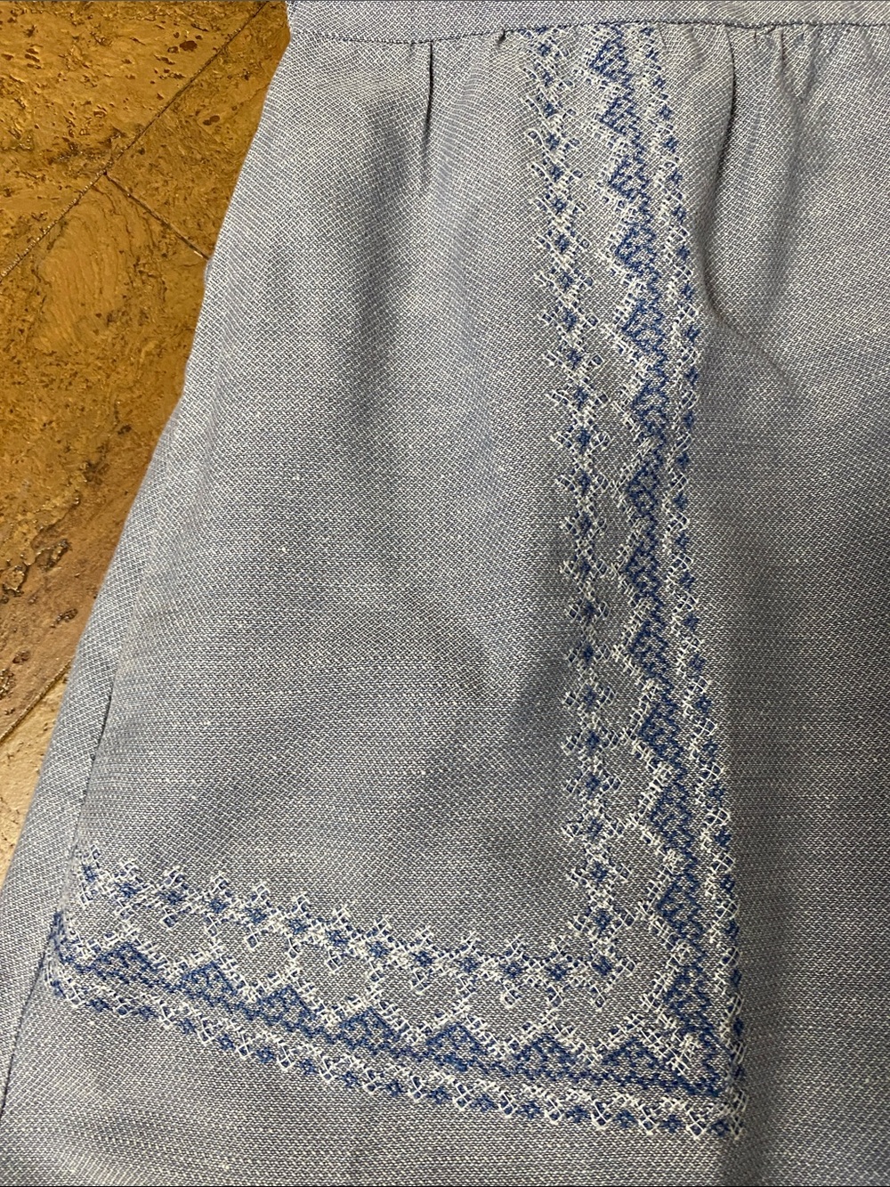 Madewell Embroidered Women Short-Sleeve Dress in Light Blue Size 10 - Picture 14 of 14